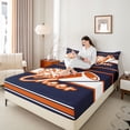 thumbnail image 4 of Homewish 4-Piece Queen Sheet Set, Cheer Team Dance, Ultra Soft Stripes Bedding, 4 of 7