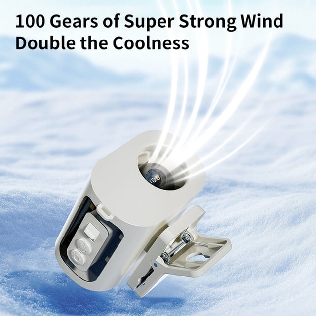 shyuyusa Digital Display High Speed Clip Fan Adjustable Fan for Outdoor Desktop and Daily Life Use