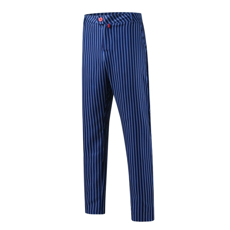 YUHAOTIN Joggers Men's Casual Striped Printed Party Suit Pants Elastic Foot  Pants with Pockets Casual Pants for Men Stretch Black Sweatpants Men 