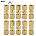 thumbnail image 2 of 10PCS Straight Brass Brake Line Compression Fitting Unions For OD Tubing 1/4,5/16,3/8 Be Used In Hydraulic Lines, Fuel Lines, 2 of 9