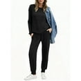 thumbnail image 6 of UVN Outfit Set for Women Long Sleeve Tops and Jogger Pants 2 Piece Matching Set with Pockets, 6 of 9