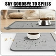 thumbnail image 3 of KOGYAS Dog Food Mat,  Pet Placemat for Food and Water - 18" x 12" Pet Food Mats with Residue Collection Pocket - Waterproof Dog Cat Bowl Mat with High Edges to Prevent Water Food Spills (Gray), 3 of 7