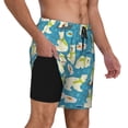 thumbnail image 2 of Fotbe Cute Polar Bear Fishing Traje de Baño para Hombre – Shorts de Natación de Secado Rápido con Forro y Bolsillos-XX-Large, 2 of 6
