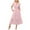 Pink, variant on Womens Summer Casual Maxi Dress V Neck Ruffle Sleeve Sundress Fashion Flowy Tiered Boho Beach Vacation Long Dresses (White, S)