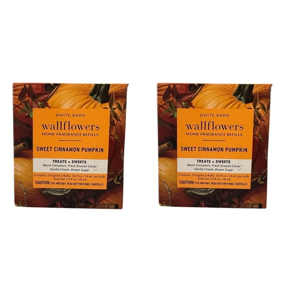 Bath & Body Works Sweet Cinnamon Pumpkin Wallflowers Fragrance Refills 4 Count
