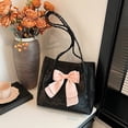 thumbnail image 3 of Bolso de hombro con lazos para mujer, bolso de mano informal versátil, bolso cruzado Simple y espacioso, bolso de viaje de moda, 3 of 6