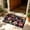 Black A, variant on Front Door Mat Outdoor,Welcome Mat,Spring Floral Door Mat Colorful Flowers Doormat Outdoor Entrance, Non Slip Welcome Door Mat Indoor Rubber Entryway Rugs for Front Door(Black A 24*16in)