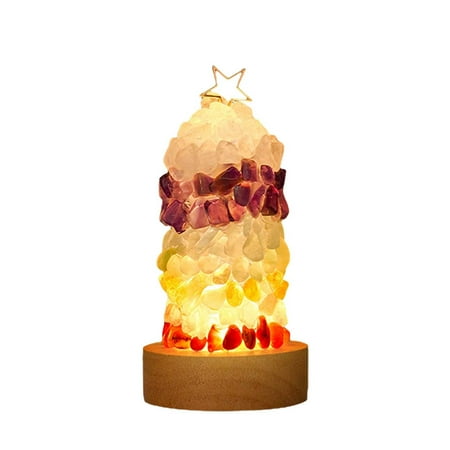 

Clearance Natural Crystal Gravel Night Light Natural Crystal Gravel Night Light Bedroom Decorative Light Perfect Christmas Giftes (A)