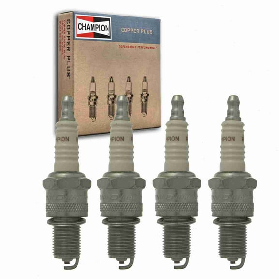 4 pc Champion Copper Plus Spark Plugs compatible with Saab Sonett 1.5L 1.7L V4 1969-1974