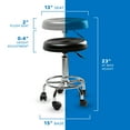 thumbnail image 4 of Mount-It! Adjustable Swivel Chair with Wheels and Leather Cushion, 4 of 6