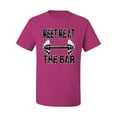 thumbnail image 2 of Wild Bobby, Meet Me at The Bar, Gym/Workout, Men Graphic Tee, Fuschia, Large, 2 of 4