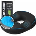 thumbnail image 5 of Donut Pillow Seat Cushion - Cooling Gel Donut Chair Cushions, Memory Foam Seat Cushion for Office & Home, Car Seat Cushion and Butt Pillow, Hemorrhoids Pillow and Tailbone Pain Relief, Light Blue, 5 of 11