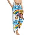 thumbnail image 2 of Fotbe Rainbow Animals on Noah's Ark Women's Pajama Pants,Sleepwear Pants,Pj Bottoms Drawstring And Pockets-Large, 2 of 9
