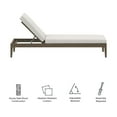 thumbnail image 2 of Northlake Outdoor Patio Teak Chaise Lounge in Weathered Gray White, 2 of 10