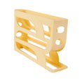 thumbnail image 2 of Soporte para huevos para refrigerador, contenedor para almacenamiento de huevos, bandeja de almacenamiento creativa, mantiene los huevos frescos, sopo Amarillo 4 niveles, 2 of 9