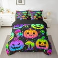 thumbnail image 2 of Castle Fairy Teenagers Halloween Pumpkin 7pcs Bedding Comforter Set,Botanical Mushroom Queen Bedding Sets Super Cozy,Polka Dots Queen Sheet Sets,Breathable Home Decor, 2 of 8