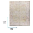 thumbnail image 3 of Livabliss Washable Rugs for Living Room, 8x9 Kemer Traditional Grass Green Area Rug, Bedroom Dining Room Home Decor Stain Resistant Carpet (7'7" x 9'6"), 3 of 8