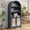 Blue, variant on 69" Tall Arched Bookshelf with Doors, Modern Wood Bookcase Cabinet with 5 Tier Storage Shelf for Living Room,Oak
