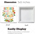thumbnail image 3 of Retired Under New Management See Grandkids For Details wooden Box Block Sign Funny Happy Retirement Gift For Grandma Women From Grandkids On Mothers Day Birthday Christmas Accent5"x5", 3 of 6