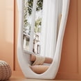 thumbnail image 3 of VLUSH Irregular Full Length Mirror, Floor Mirror Hanging & Leaning, 63"x24" Wavy Wall Mirror (White), 3 of 7