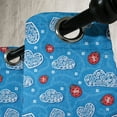 thumbnail image 4 of Ambesonne Cartoon Grommet Curtain, Ladybugs Hearts Clouds, 50" x 54", Blue Red, 4 of 6