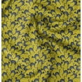 thumbnail image 1 of Soimoi Yellow Poly Georgette Fabric Cat Animal Print Fabric by the Yard 42 Inch Wide, 1 of 5