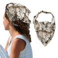 thumbnail image 2 of Clearance! Miyuadkai Head Scarf Clearance Floral Hair Bandanas Head Kerchief Women Bandana Print Hair Scarf Triangle Hair Kerchief with Ties Head Scarf Accessories J, 2 of 4