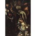 thumbnail image 3 of Procaccini, Giulio Cesare 11x14 Black Modern Framed Museum Art Print Titled - The Lowering of the Cross with Sts Mary Magdalene, Augustine, Jerome and Angels, 3 of 5
