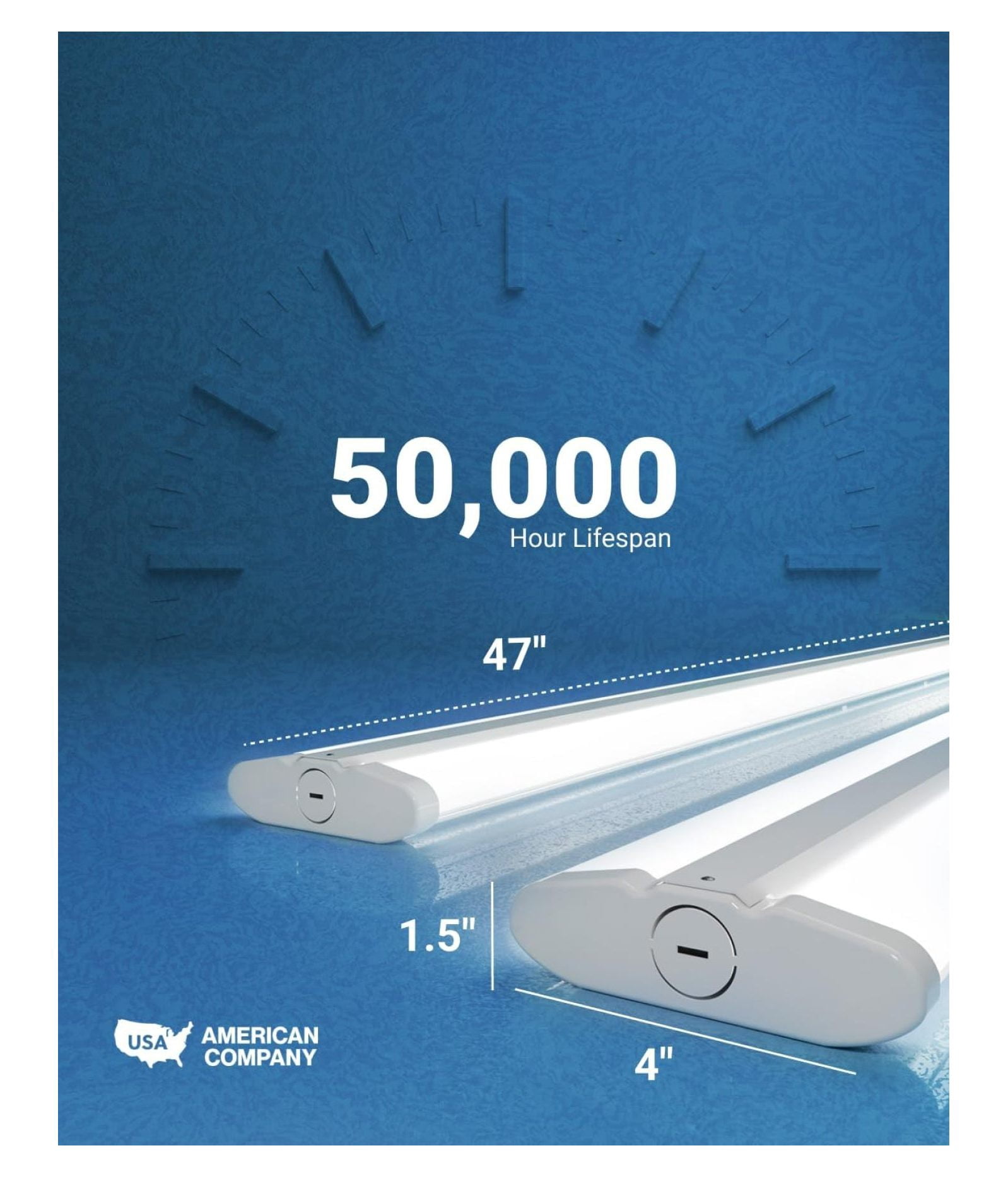 Sunco 4ft LED Shop Light, Hardwired Garage Lights for Workshop, , 8200 Lumens, Surface Mount, Selectable Features, 50W/60W/70W, 3000K/4000K/5000K ETL 2 Pack