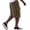 Brown -BX31, variant on Dwellite Mens Cargo Shorts Casual Drawstring Elastic Waist Corduroy Summer Beach Shorts with Pockets Navy 5XL