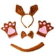 thumbnail image 1 of KAKOWELY Disfraz de canguro de dibujos animados para padres e hijos, conjunto de 4 piezas con diadema, pajarita y cola, para juego de rol, accesorios de actuación para fiesta de cosplay., 1 of 4
