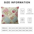 thumbnail image 6 of Nawypu  Pink and Green Rose Patchwork Quilted Decorative Square Throw Pillow Covers Set with Ruffles Cushion Case for Couch Sofa Bed,Pack of 2, Pink Green White, 6 of 6