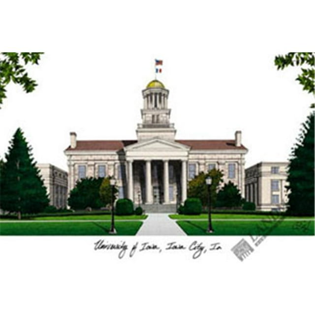 University of Iowa Campus Images Lithographie Imprimée