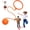 Orange, variant on Skip Ball Ankle Toy with 20" Cord, Skip Tool Assorted Colors Portable Jump Rope Alternative for Teens & Adults, Indoor Outdoor Foldable Fitness Equipment, Sport Gift for Mom Women