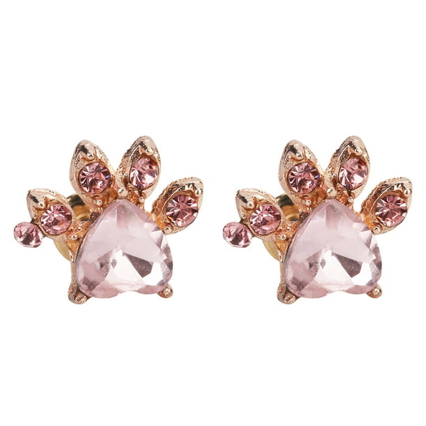 Paw earrings rose gold clearance