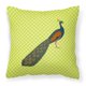 thumbnail image 1 of "Treasures BB7751PW1414 Indian Peacock Peafowl Green Outdoor Canvas Fabric Decorative Pillow, 14"" x 3"" x 14""" Caroline's Treasures BB7751PW1414, 1 of 1