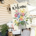 thumbnail image 5 of Spring Floral House Flag 28x40 Inch Double Sided Outside Welcome Tulip Daffodil Mason Jar Flowers Leaves Outdoor Seasonal Decorative Holiday Large Garden Yard Flag Decor 2-28, 5 of 6