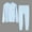 Light Blue, variant on Tawop Thermal Underwear Unisex Long Johns Warm Striped Crewneck Long Sleeves Outfits Top and Bottom Set Base Layer Fall Clothing