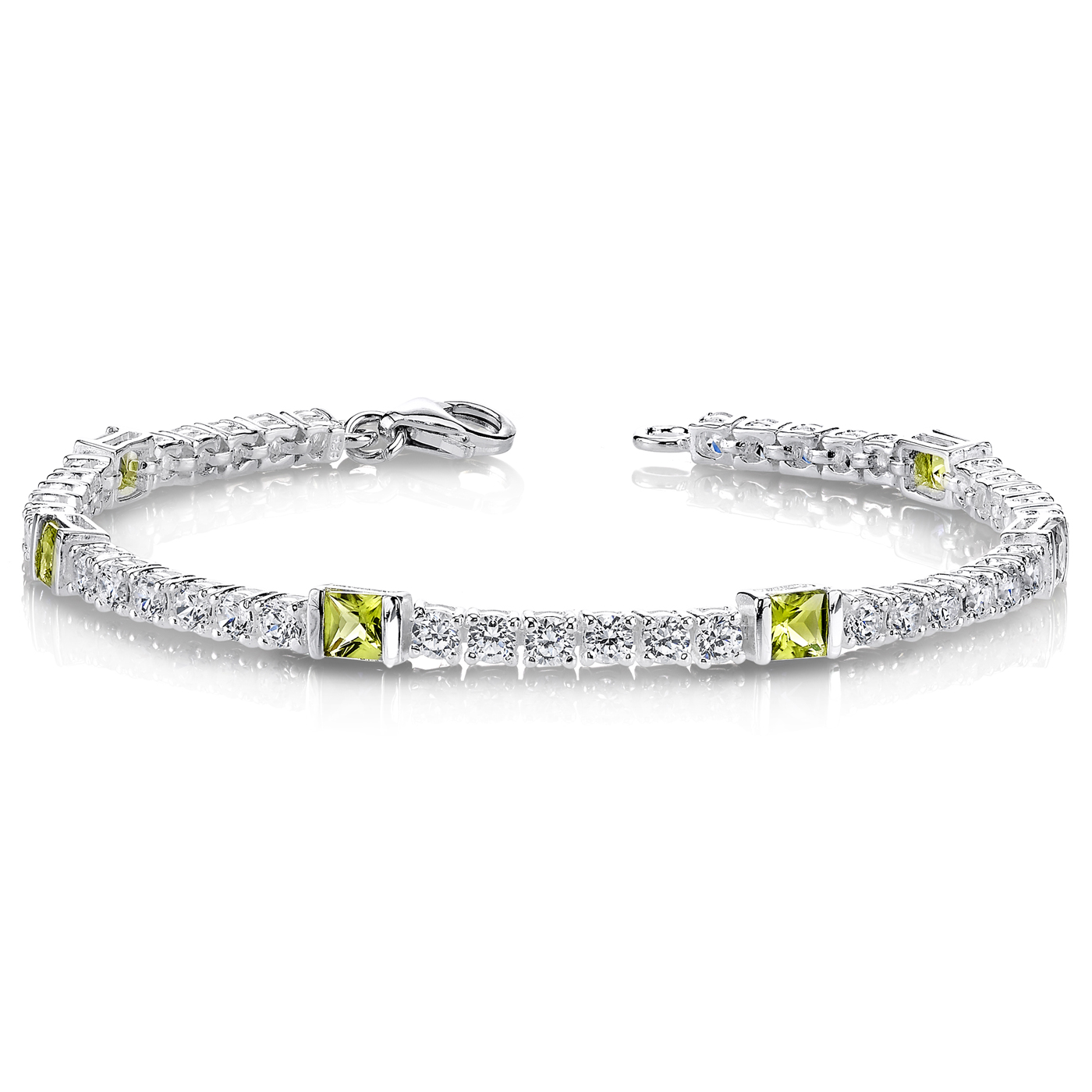 Peridot tennis bracelet Outlet