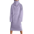thumbnail image 4 of Wancir Womens Long Sleeve Sweatshirt Dress Casual Pullover Tunic Tops Loose Fit Crewneck Sweatshirts with Pockets, 4 of 8