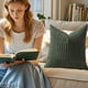 thumbnail image 4 of Soft Weave Pillowcases Standard Size Breathable Face Friendly Pillow Shams Decorative Weave Pillow Case Covers, 4 of 6