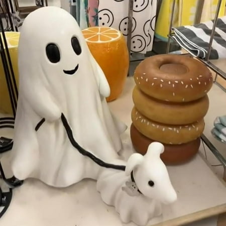 

Great promotion Halloween Ghost Walking Dog Statue 3D Spooky Ghost Walking His Ghost Dog Decorations Funny Halloween Garden Ghost Statues Ghost Halloween Ornament for Garden Home Office