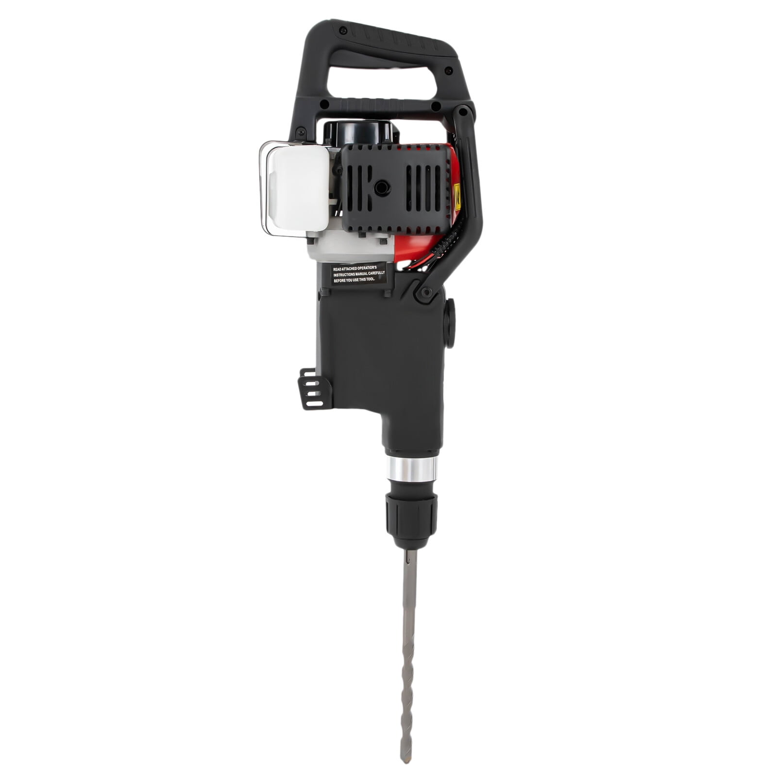 Miumaeov 2-Stroke 32.7 CC Demolition Jack Hammer Gas Powered Drilling Machine Concrete Breaker Punch Drill with 3 Chisel Bit 1800W 0.9L