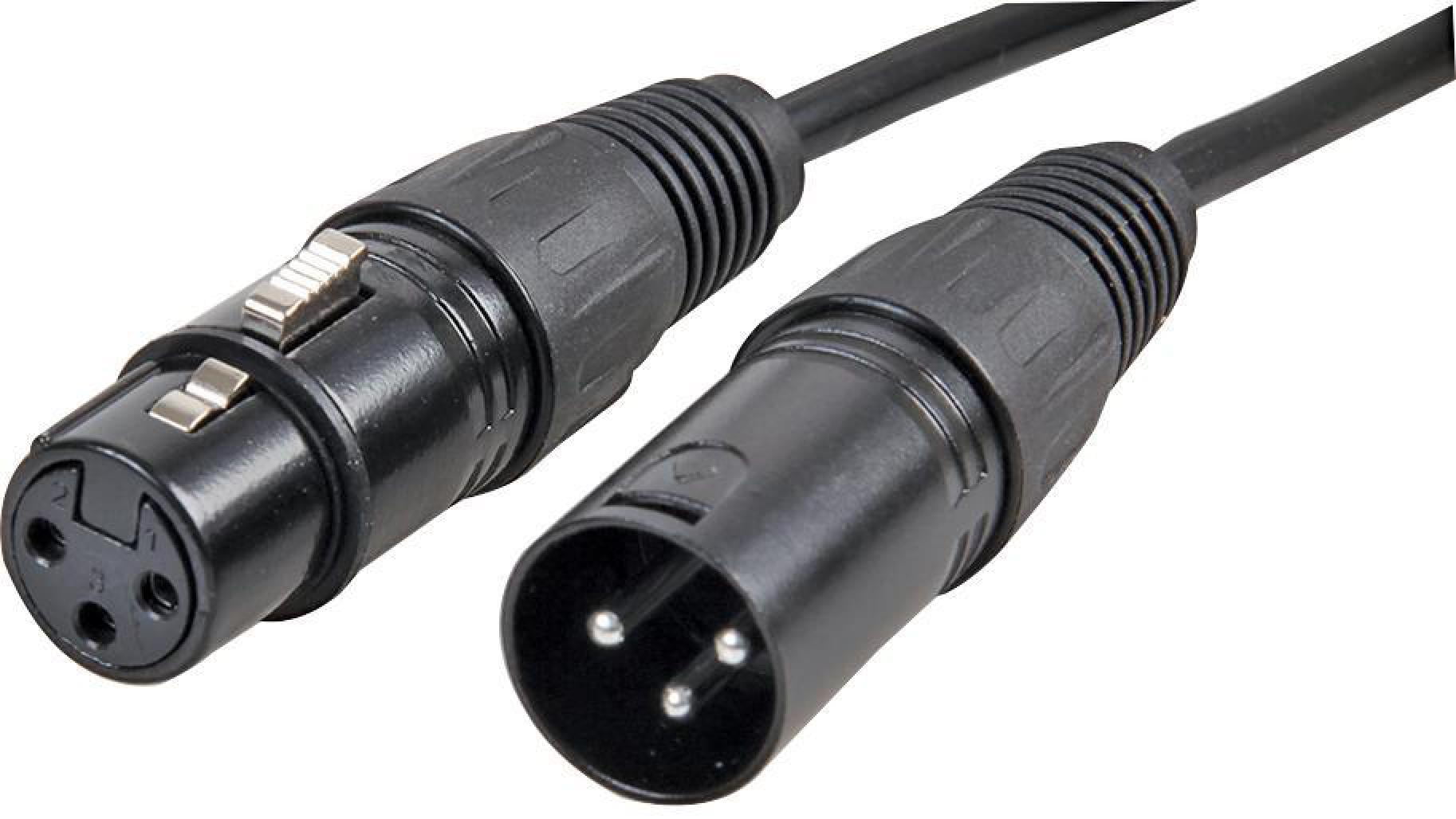 Black Zinc Alloy Head XLR Microphone Cable 1M Cannon Double Shielded 6.35Mm  Male To 3