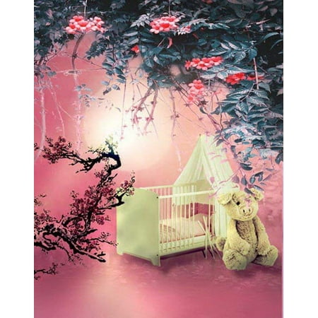 Image of ABPHOTO Polyester 5x7ft Photography Backdrops Rose Picture Backgrounds Pig Toy for Kids Photo Studio