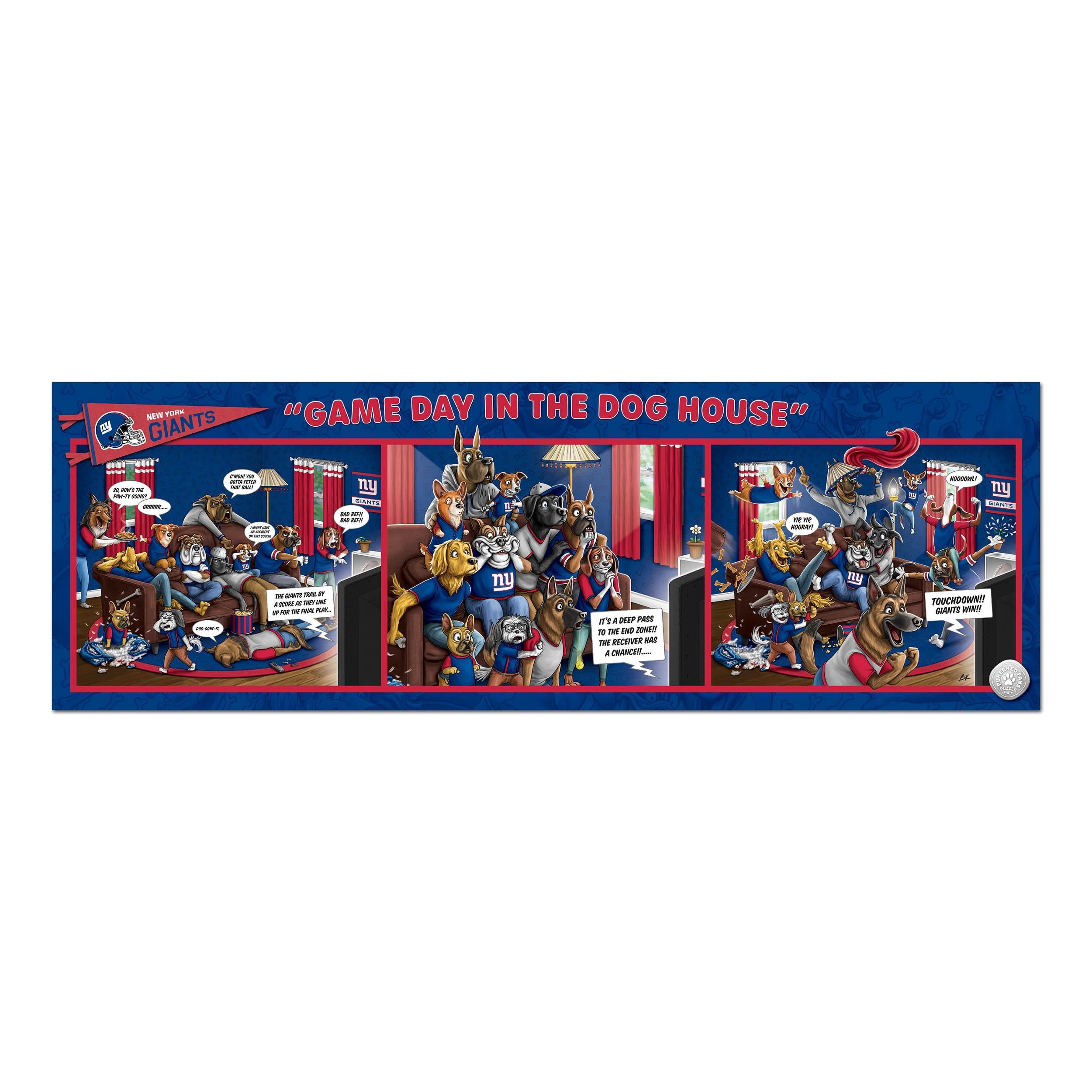 YouTheFan NFL New York Giants Purebred Fans Gameday in the Dog House 1000PC Puzzle