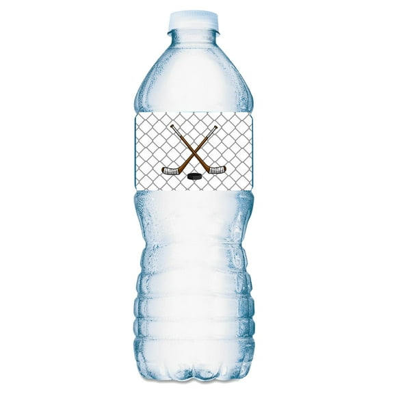 20 Sports Hockey Water Bottle Labels, Waterproof Water Bottle Wrappers, Stickers for Birthday Party, Baby Shower, Wedding, Graduation, or Any Family Event Decorations