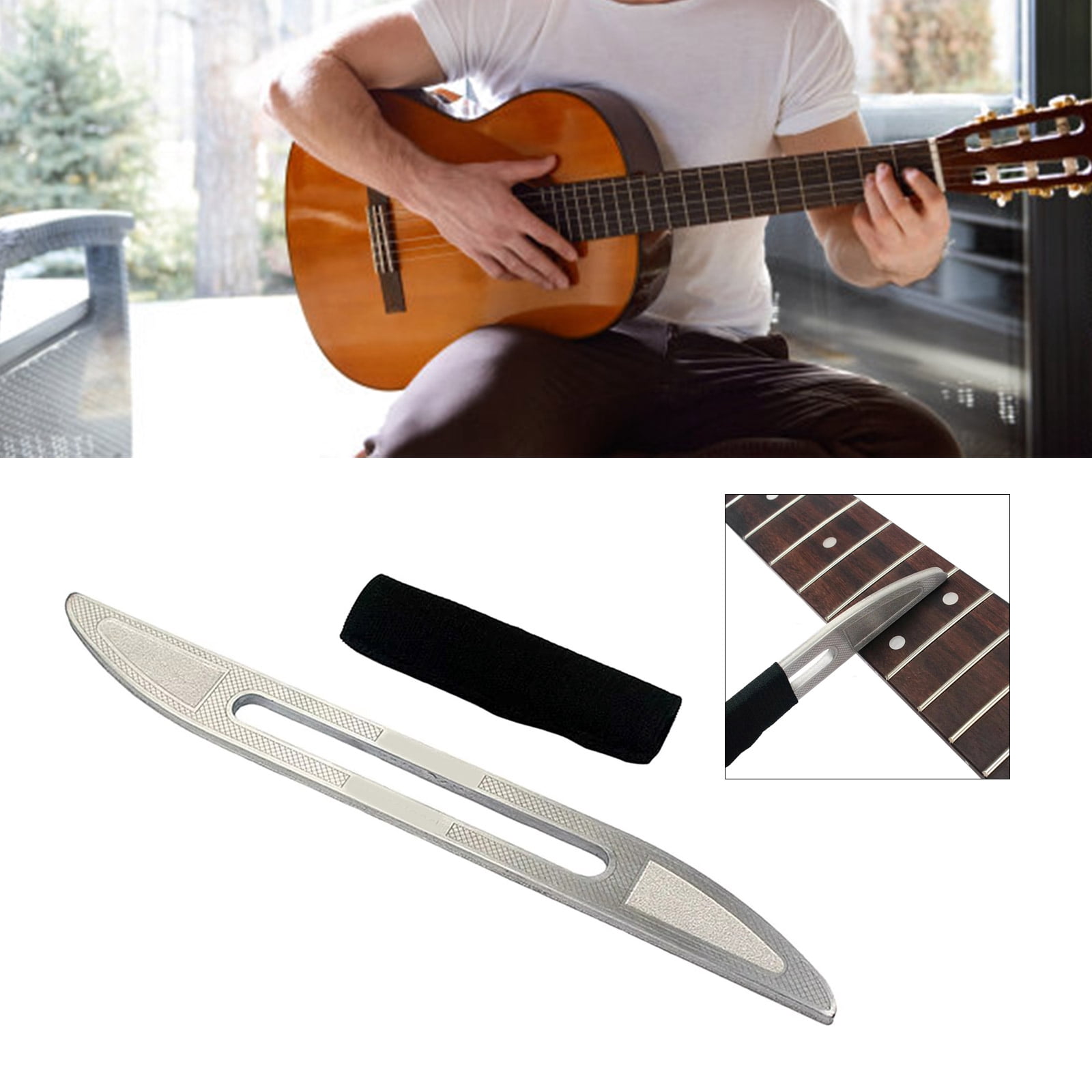 FEAMOS Stainless Steel Guitar Fret File Professional Luthier Tool Guitar Repair Tool for Daily Maintenance and Repair Tasks