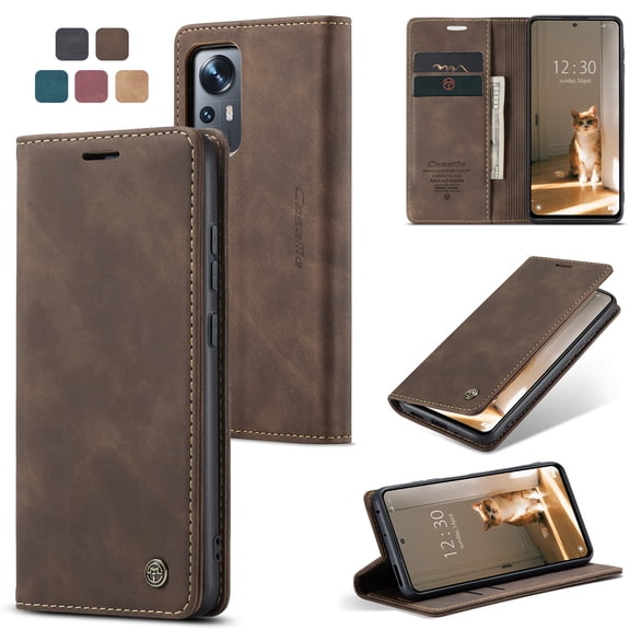 ETFAST Leather Wallet With Card Holder Zipper Phone Case For Xiaomi 12 12X 12S 12Lite High Quality Leather Phone Case