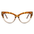 thumbnail image 3 of Women Cat Eye Anti-blue Light Reading Glasses 1.25 Classic Two-tone Trendy Readers +1.25, 3 of 6